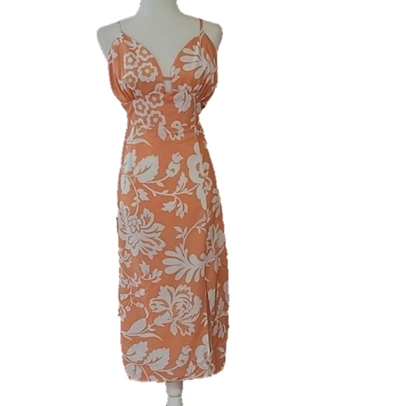 Dresses & Skirts - Spaghetti Strap Floral Halter Dress Size Large EUC